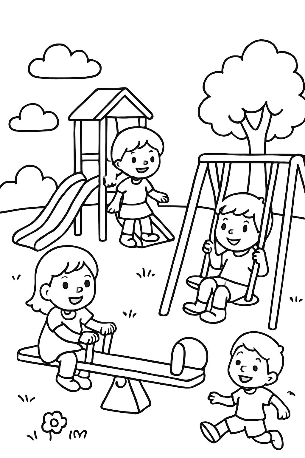 Crianças no parquinho