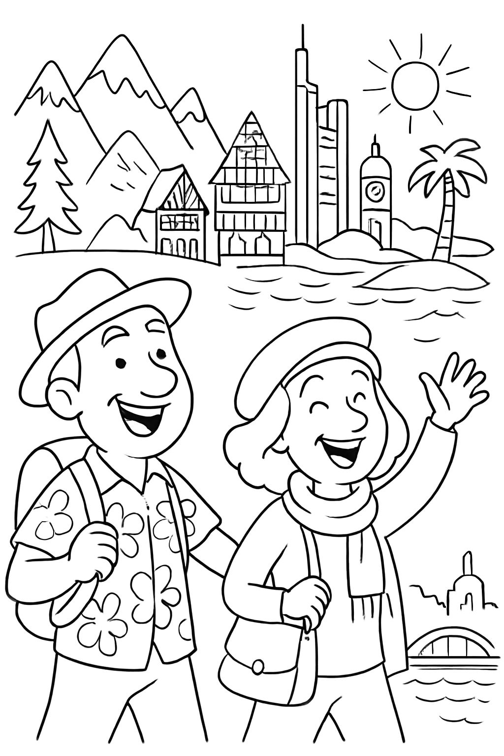 Les voyages mondiaux de ma tante et de mon oncle dans les Alpes françaises, à Francfort, à Genève, à Hawaï et à Montréal.