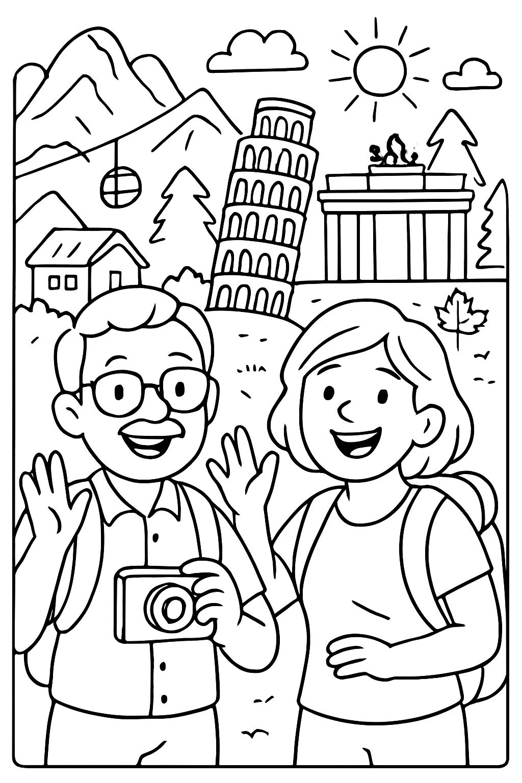 Les voyages mondiaux de ma tante et de mon oncle dans les Alpes françaises, en Italie, en Allemagne, au Canada, en Suisse et à Hawaï.