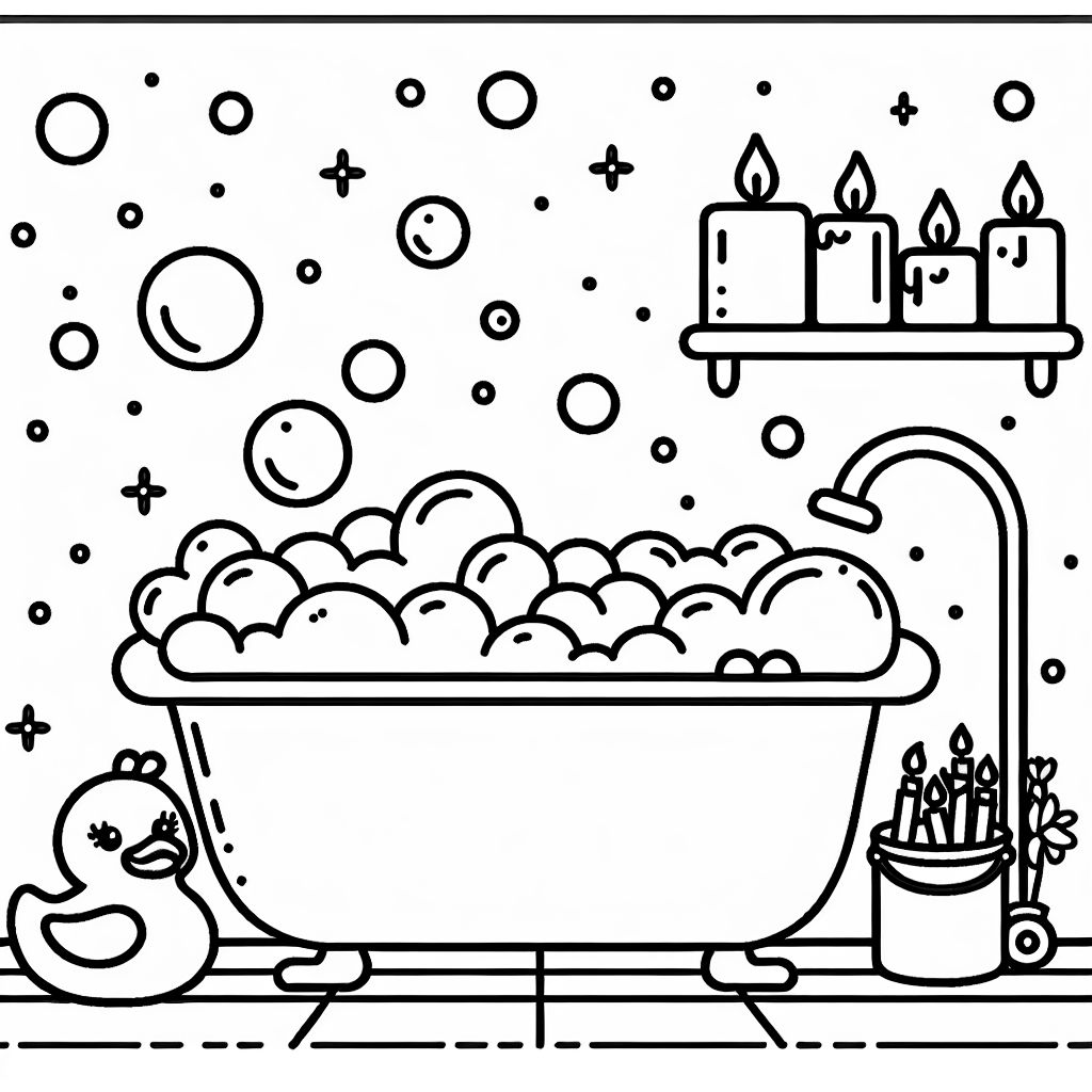 Bathtub Coloring Sheet [2025]