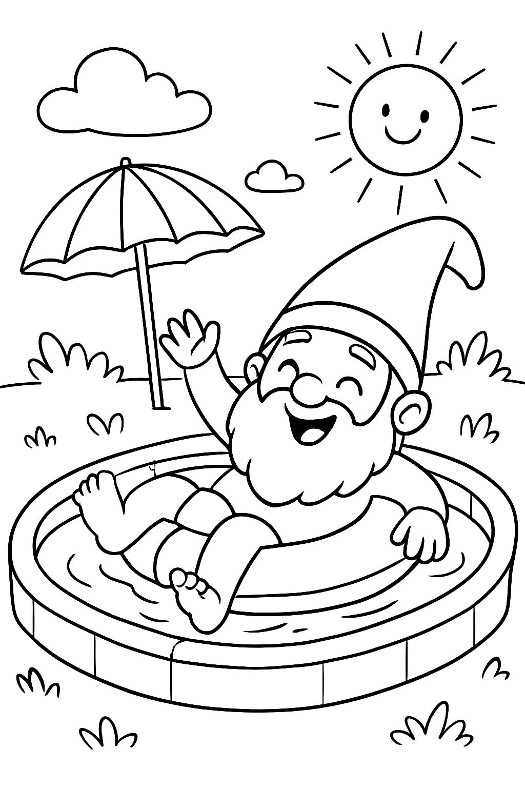 Lutin dans la piscine