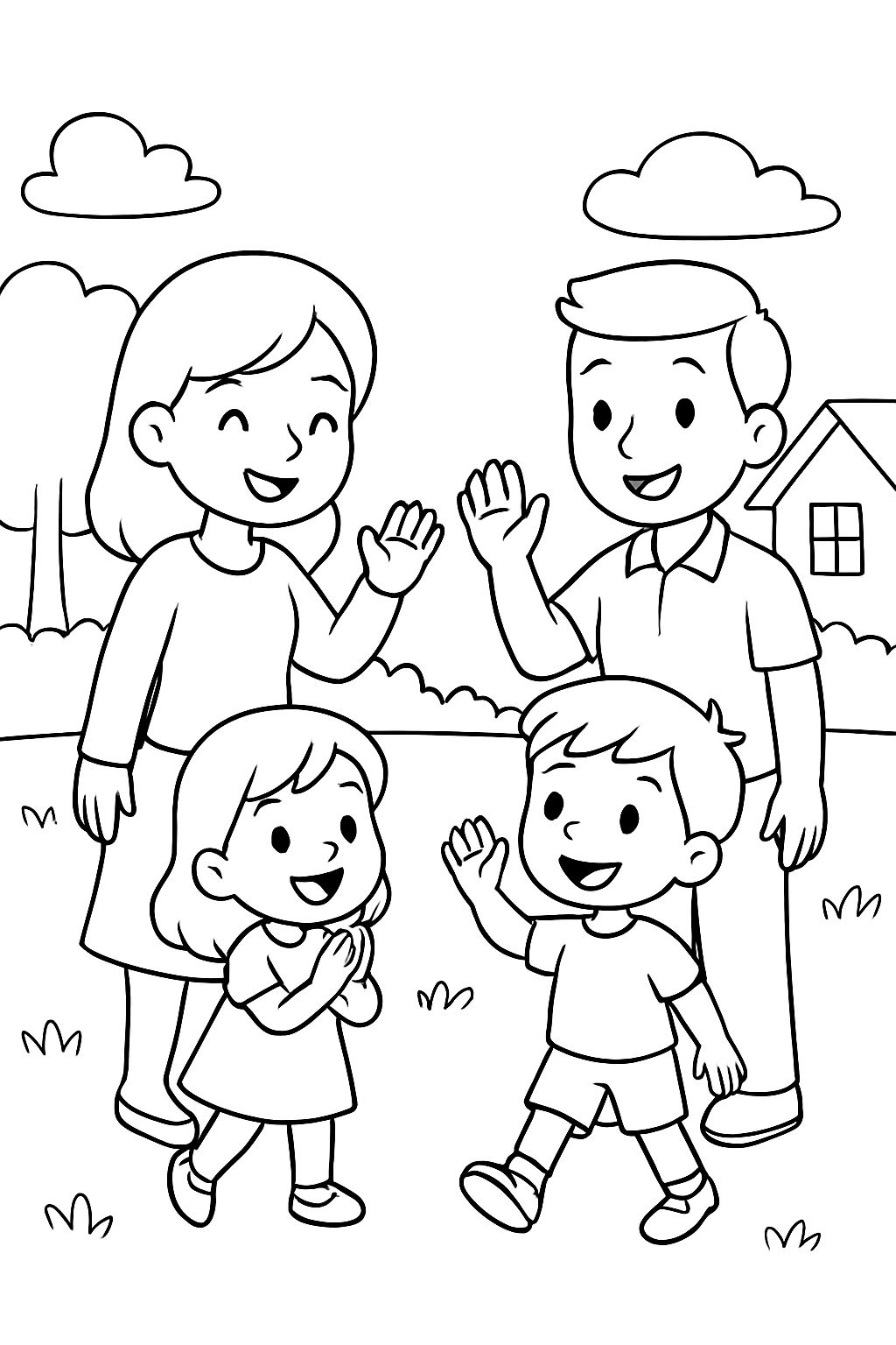 Kinder, die ihren Eltern gehorchen. Kinder, die ihren Eltern gehorchen.