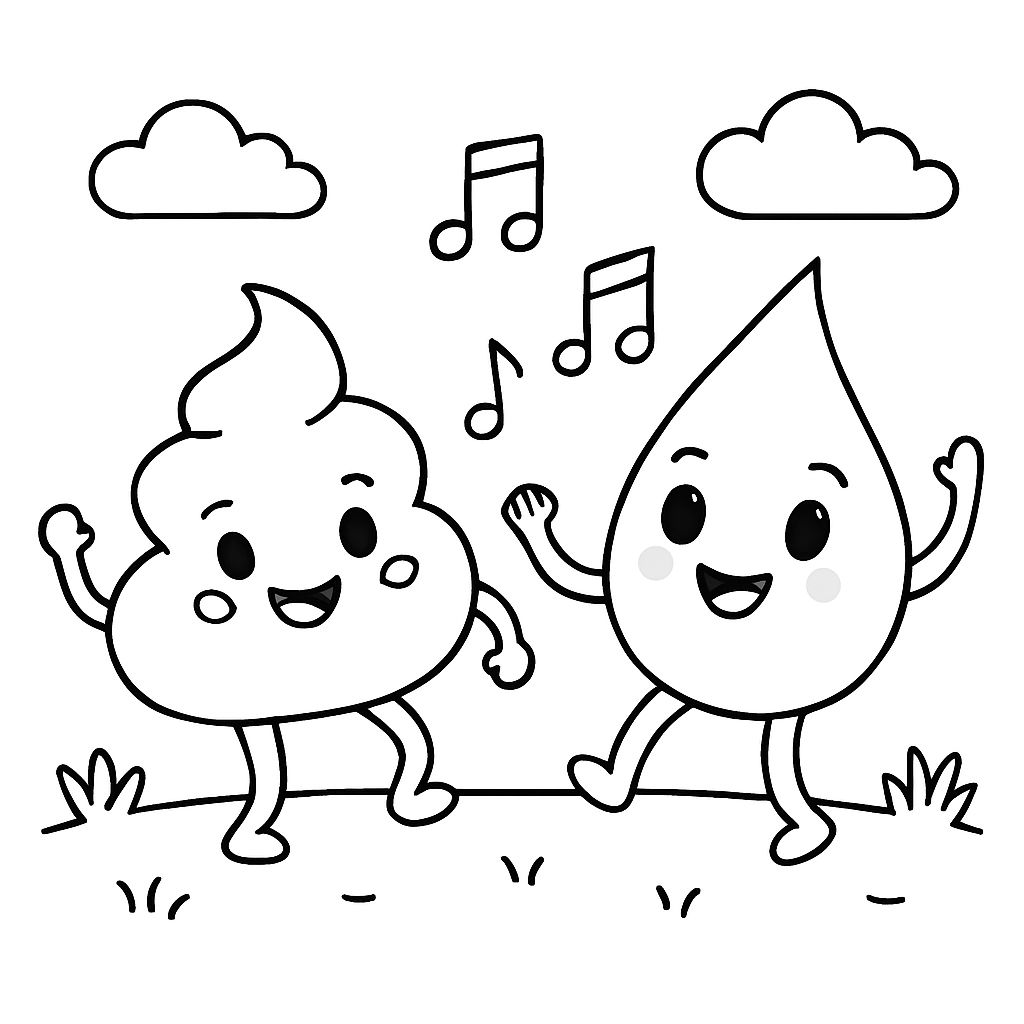 a poop that dances with pee a poop that dances with pee