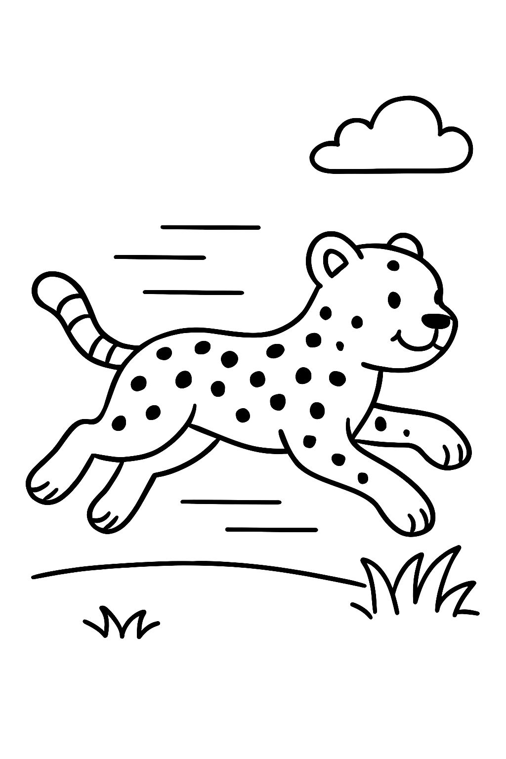 A cheetah running very fast