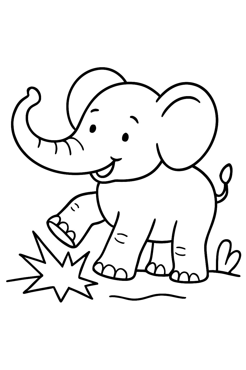 A strong stomping elephant.