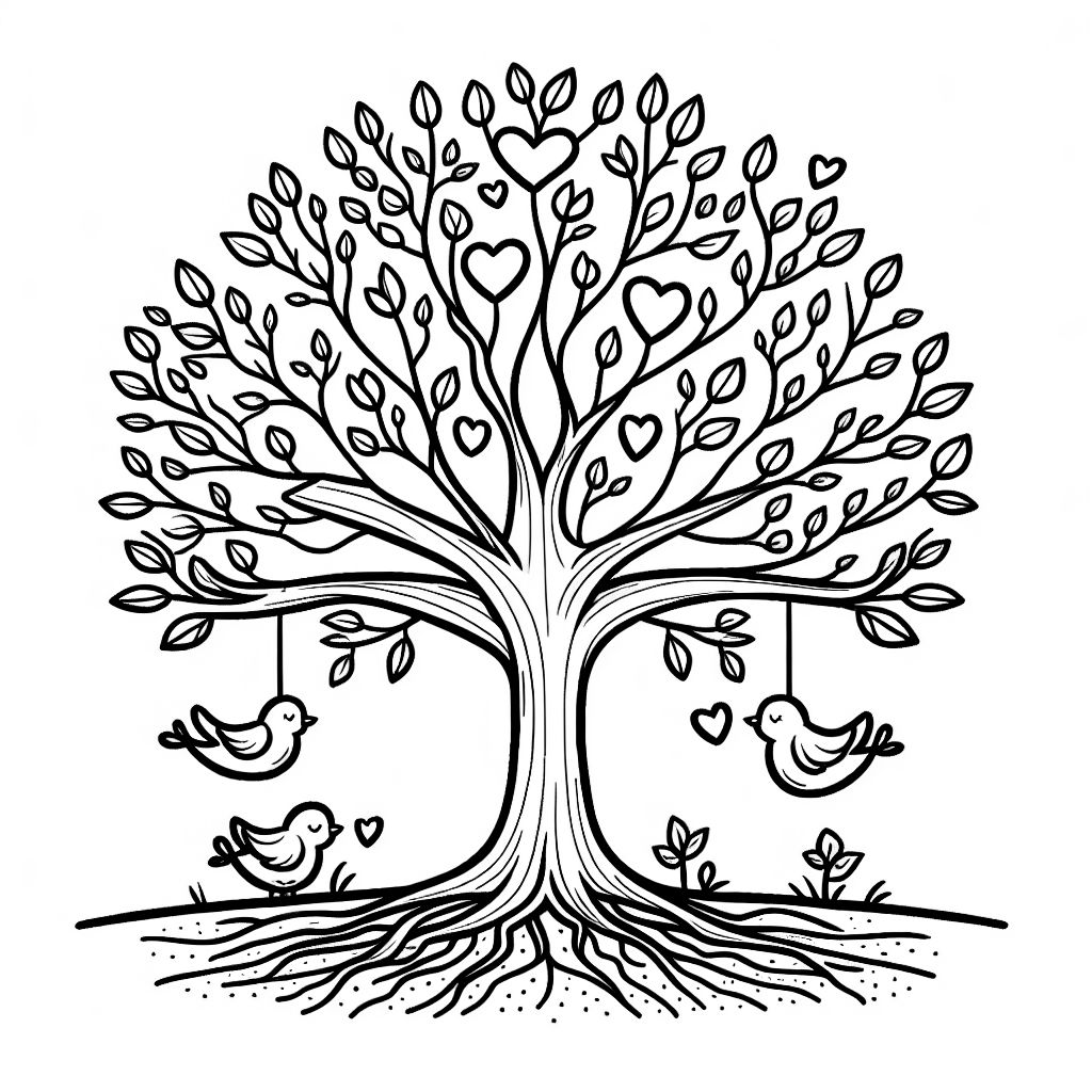 Tree With Roots Coloring Pages [2025]