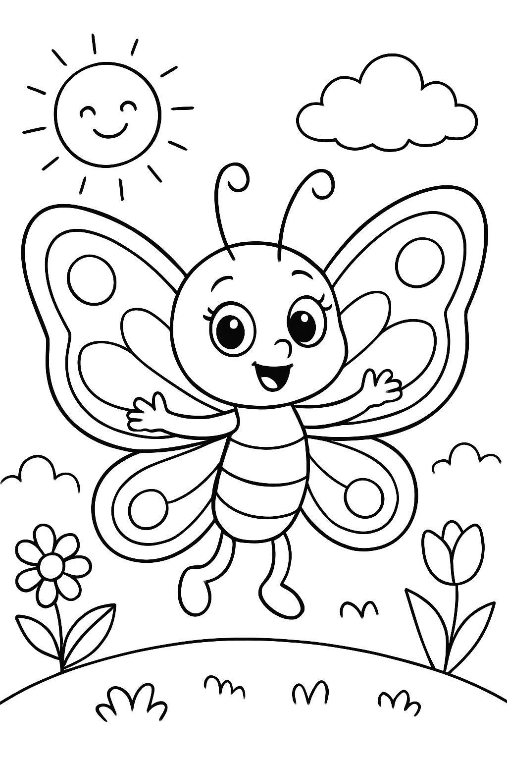 Borboleta baseada em códigos de cores