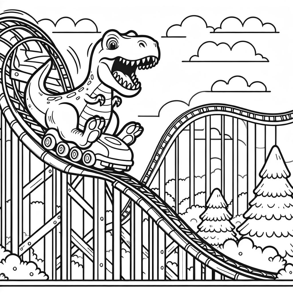 Free Coloring Pages Roller Coaster [2025]