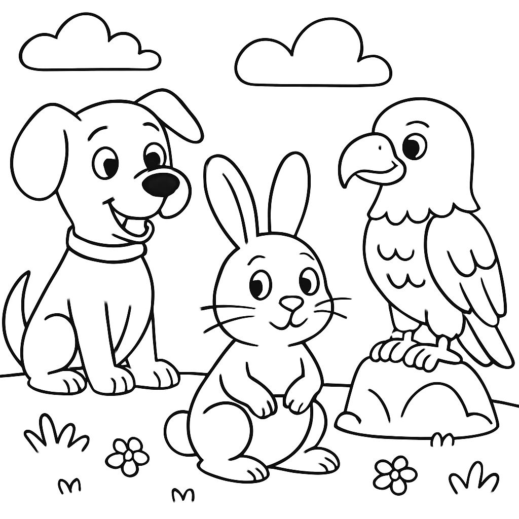 perro conejo águila perro conejo águila