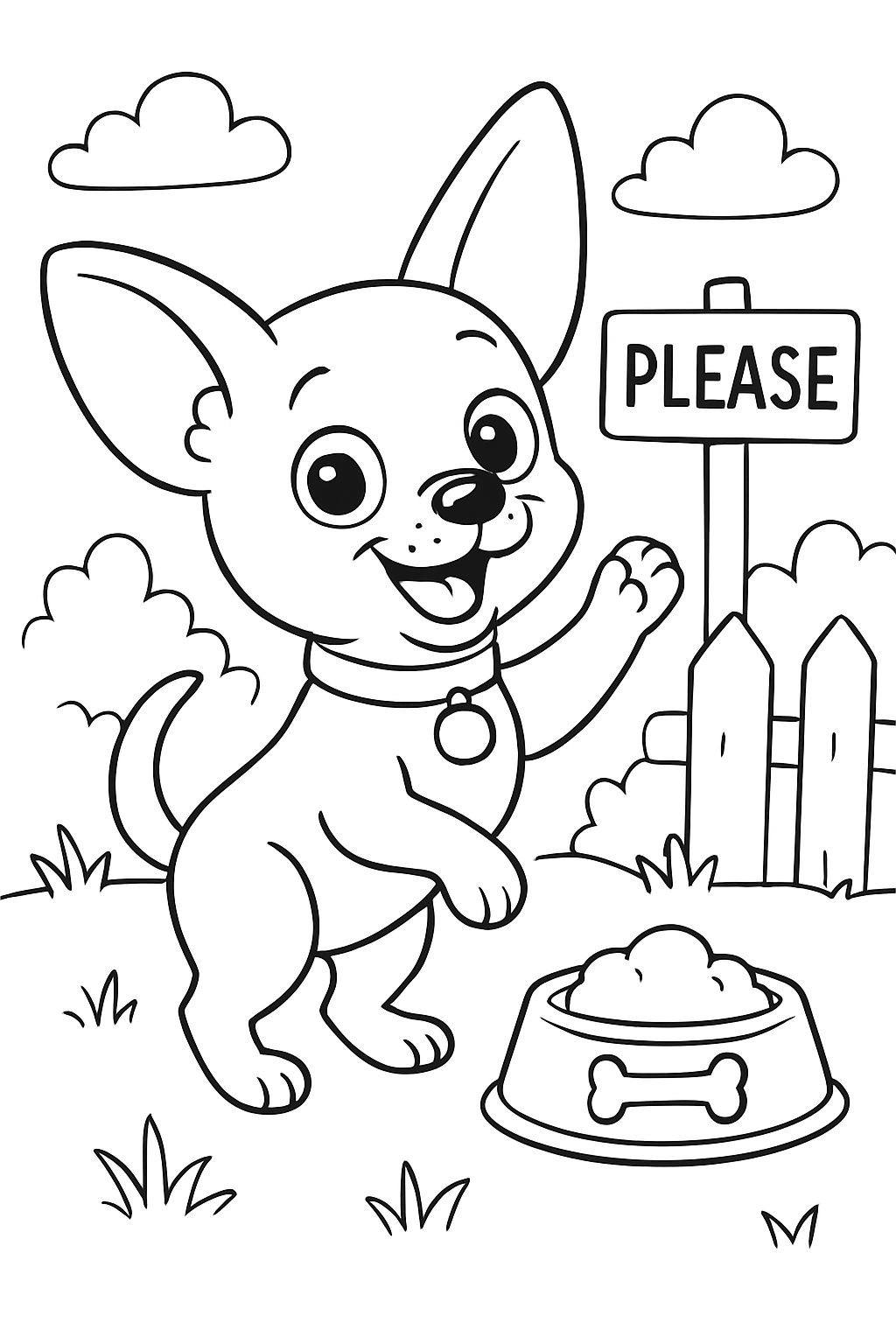 filhote de chihuahua usando boas maneiras