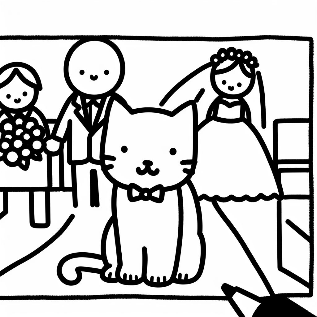 chat à un mariage chat à un mariage
