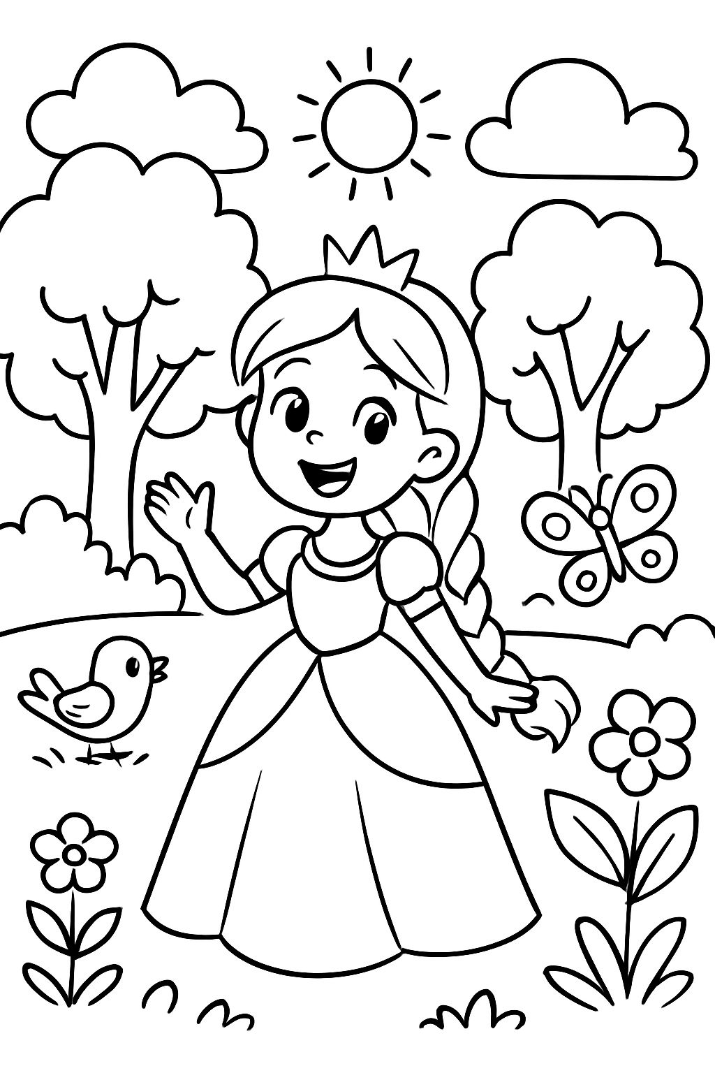 a nature princess with a braid