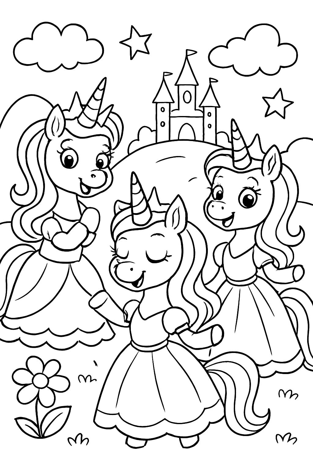 fancy unicorn princesses
