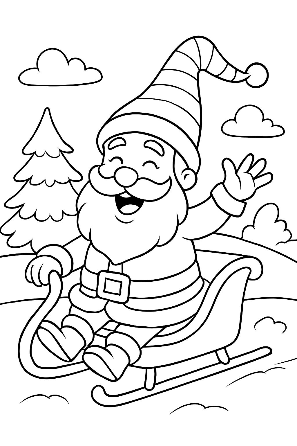 santa claus with a silly hat