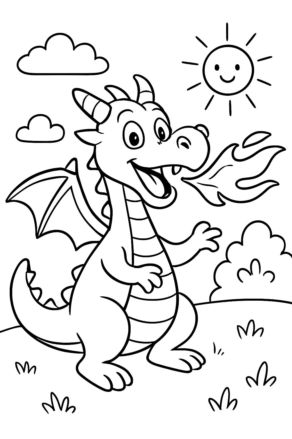 A gentle dragon that breathes fire