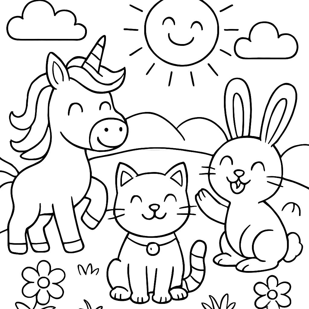 Coloring Pages Bunny Unicorn [2025]