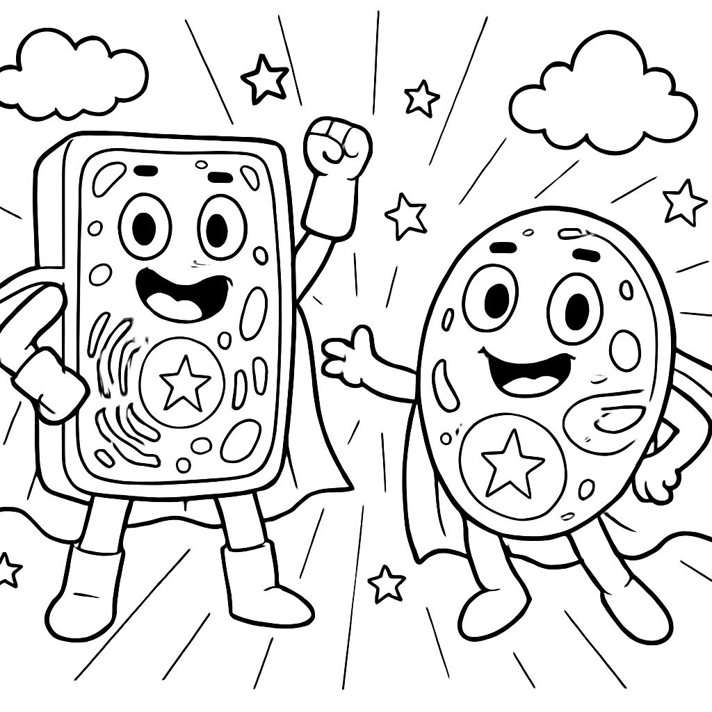 Super hero plant and animal cells Super hero plant and animal cells