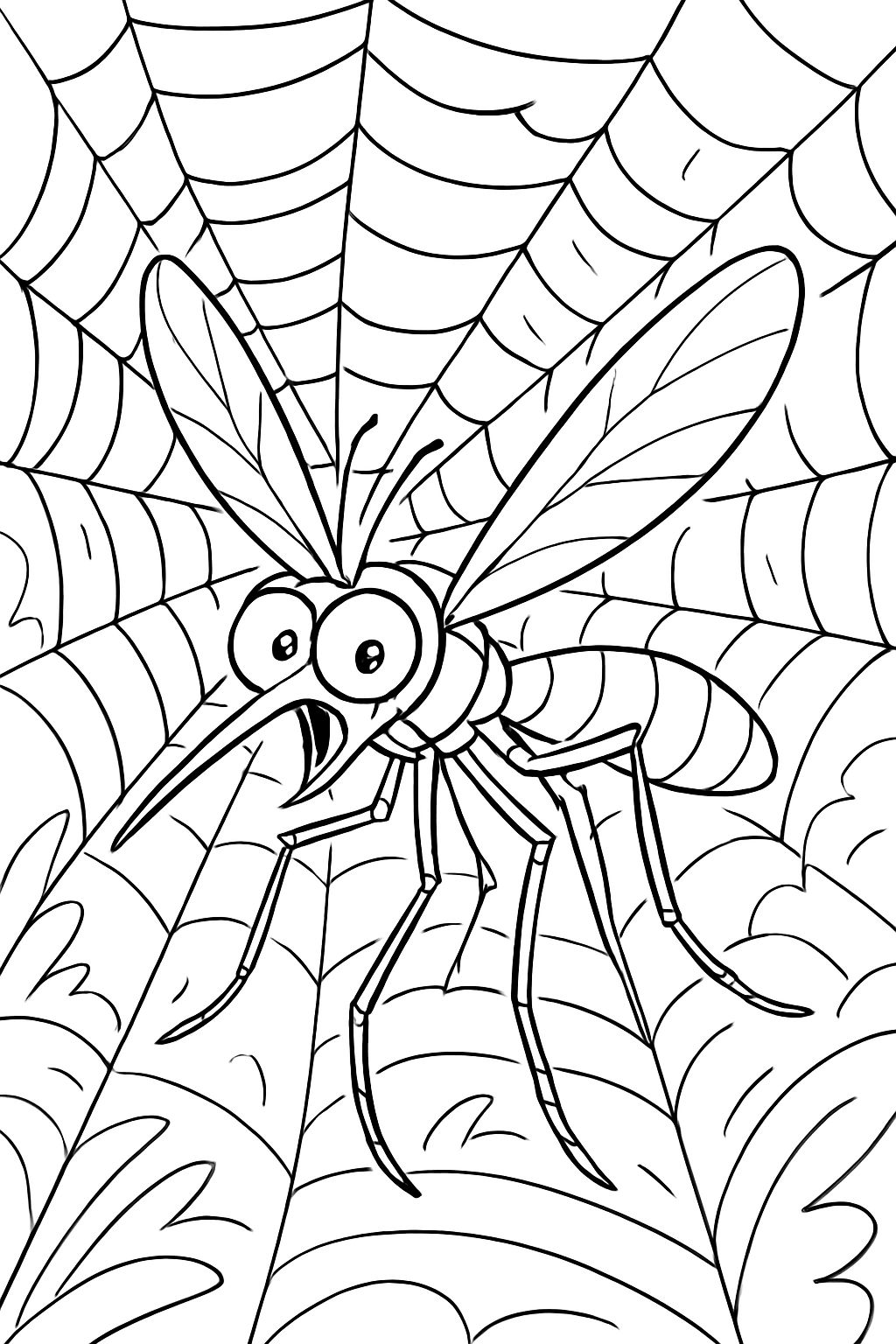 Moskito in einem Spinnennetz gefangen Moskito in einem Spinnennetz gefangen