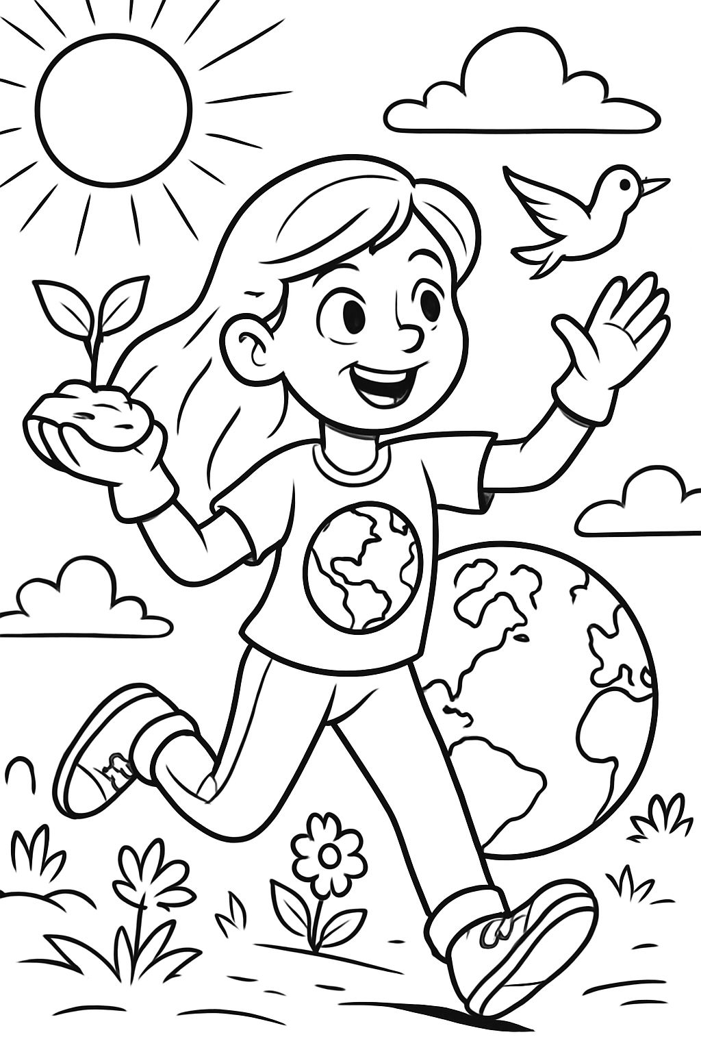 color by number simple addition earth day picture