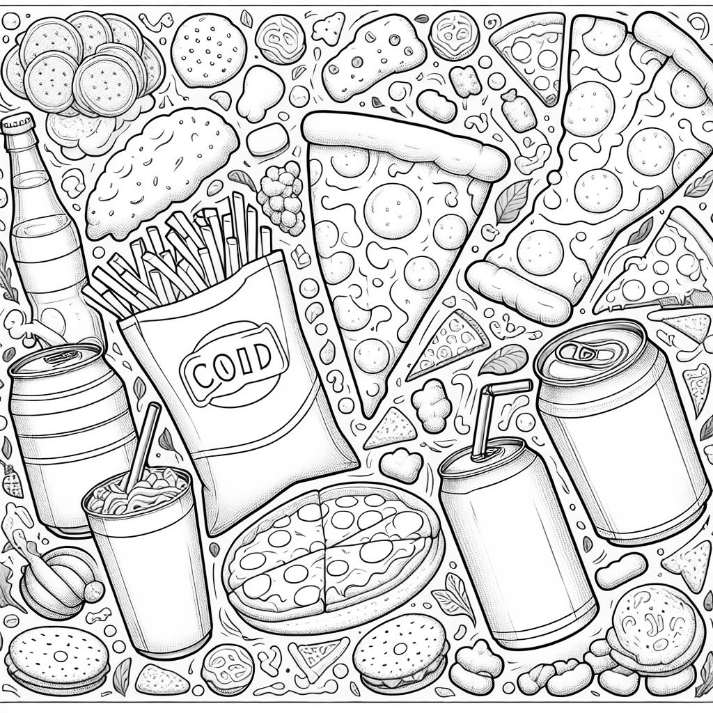 Hot Chips Coloring Pages [2025]