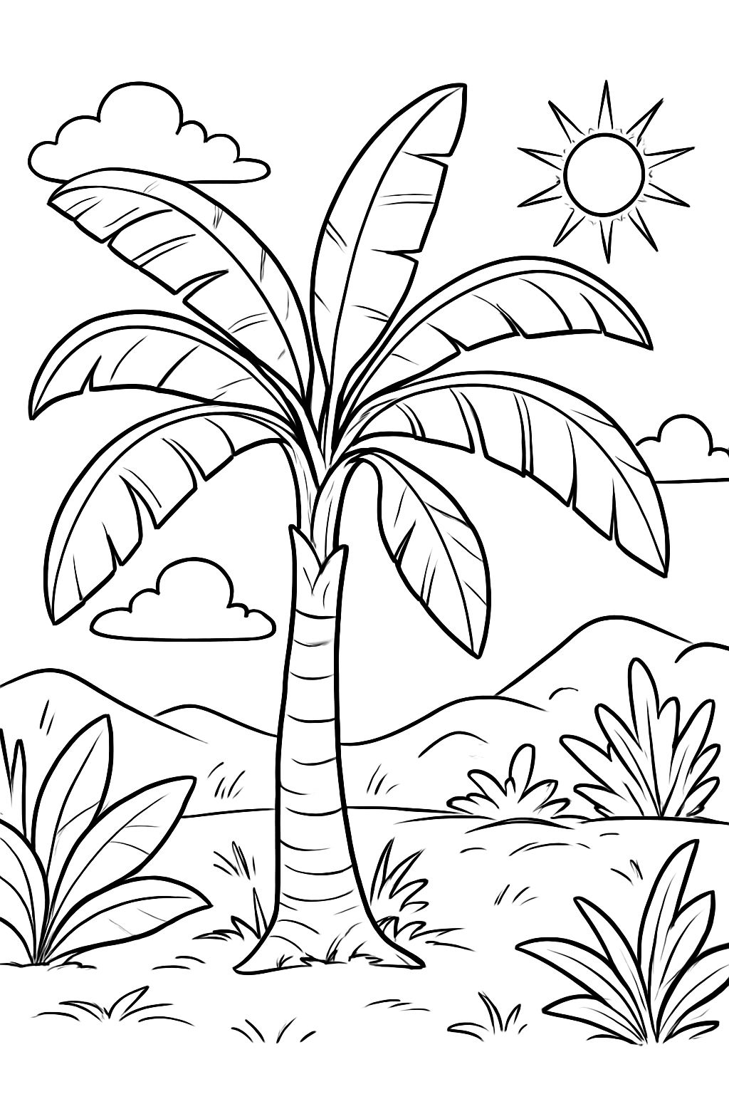 ein Bananenbaum ohne Bananen