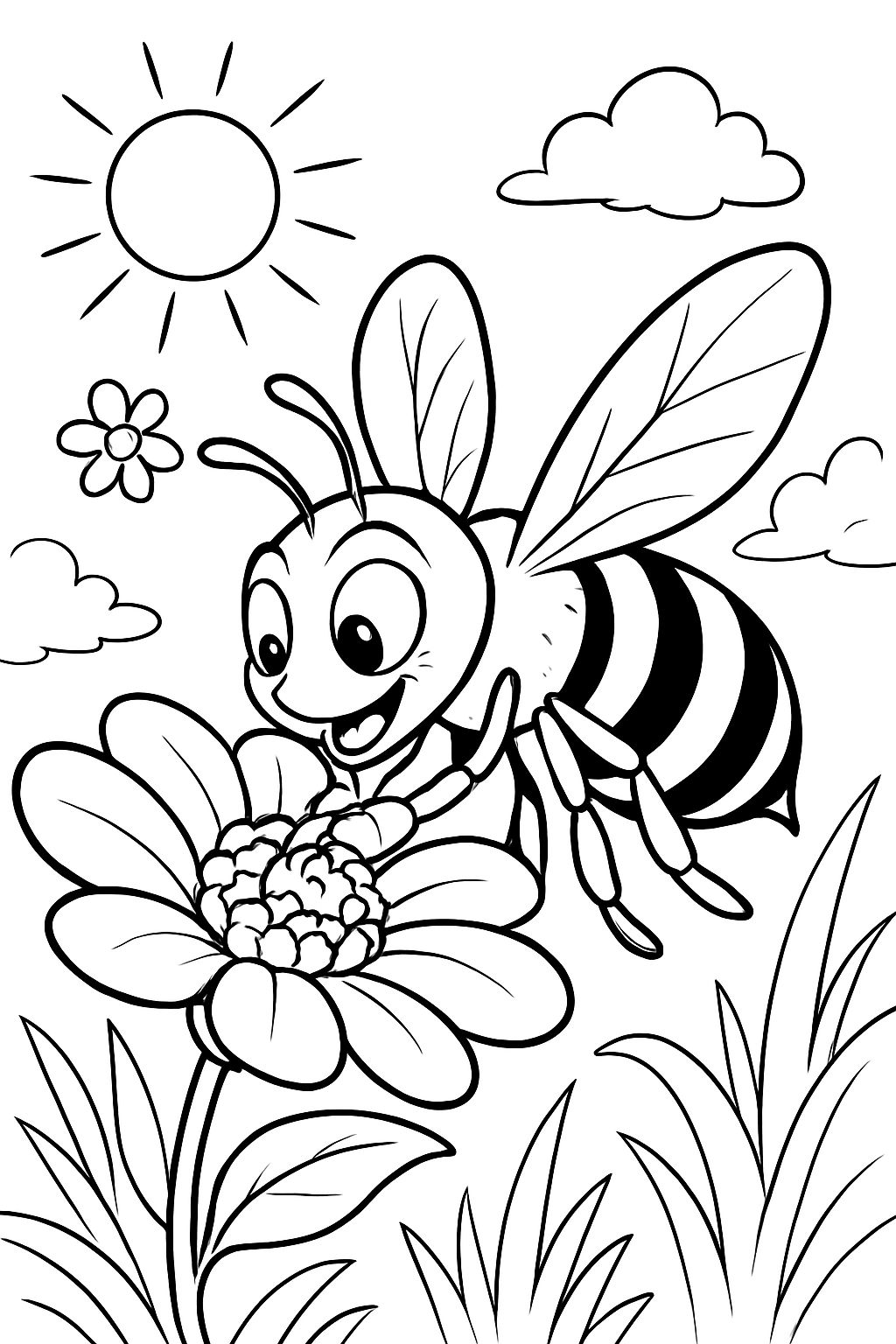 bee pollinating a flower