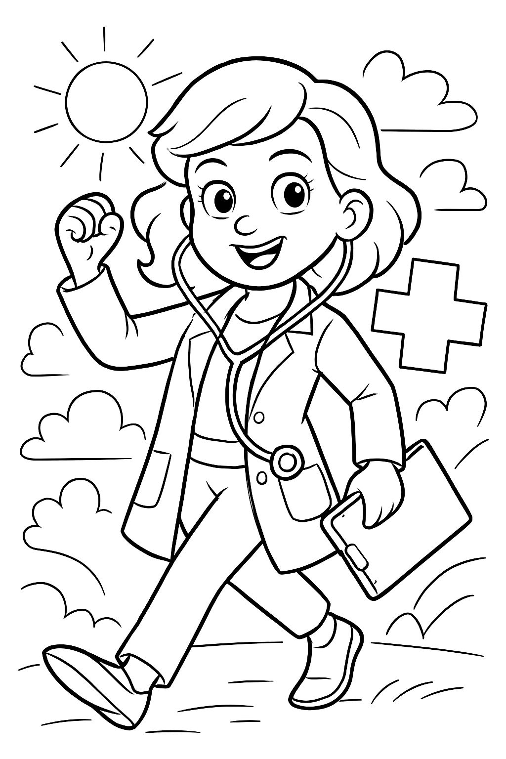 a cute female doctor