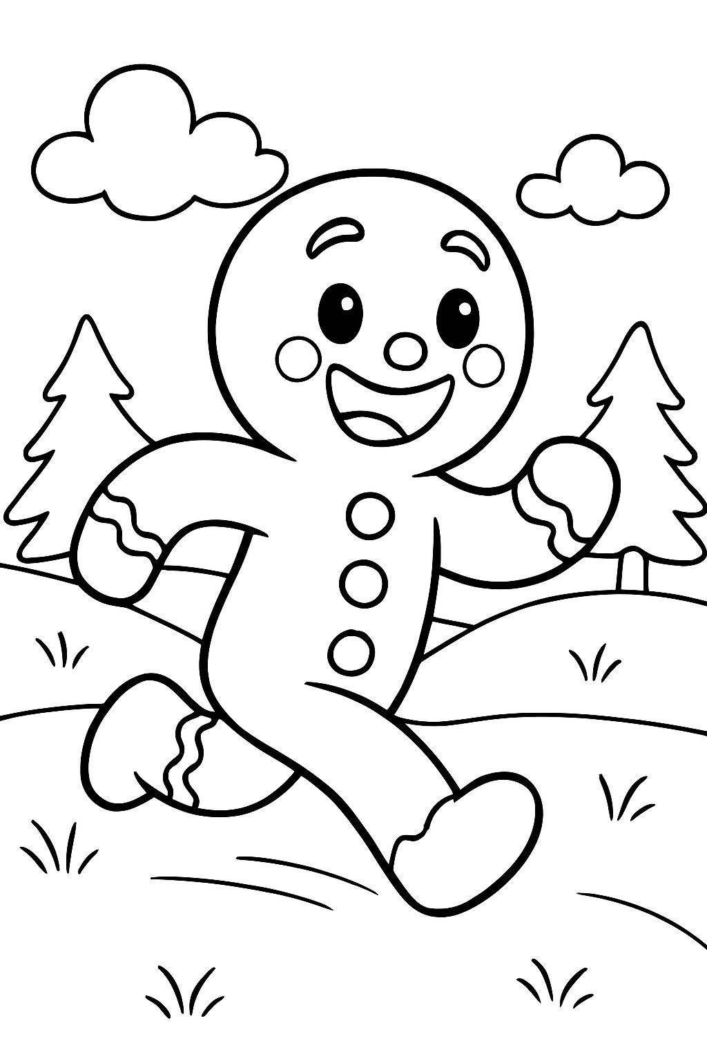 Homme en pain d'épice courant.