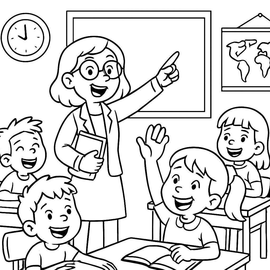 salle de classe avec des enfants et un enseignant salle de classe avec des enfants et un enseignant