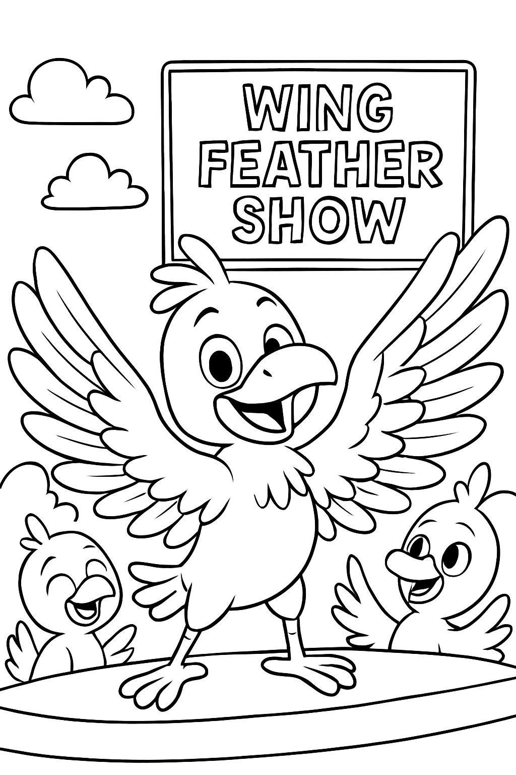 wing feather show