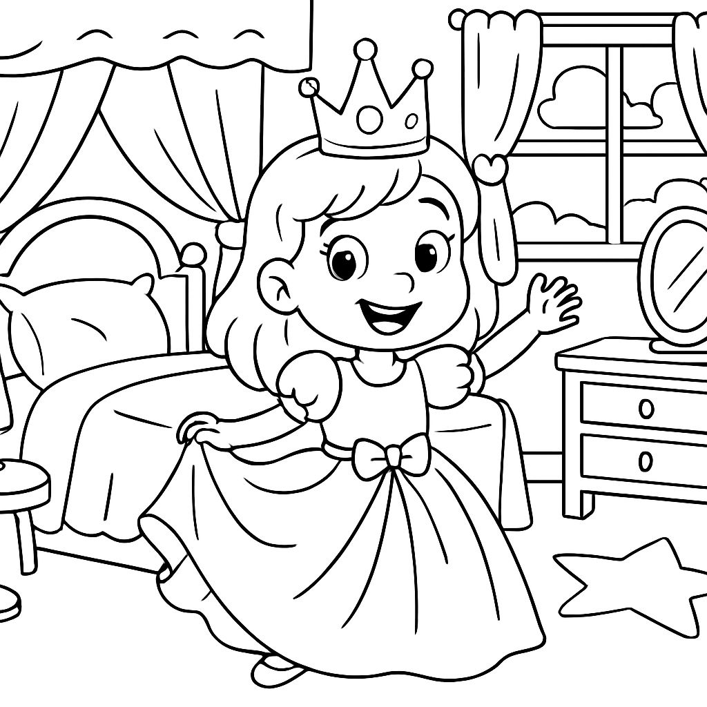 princesse dans une chambre de princesse princesse dans une chambre de princesse