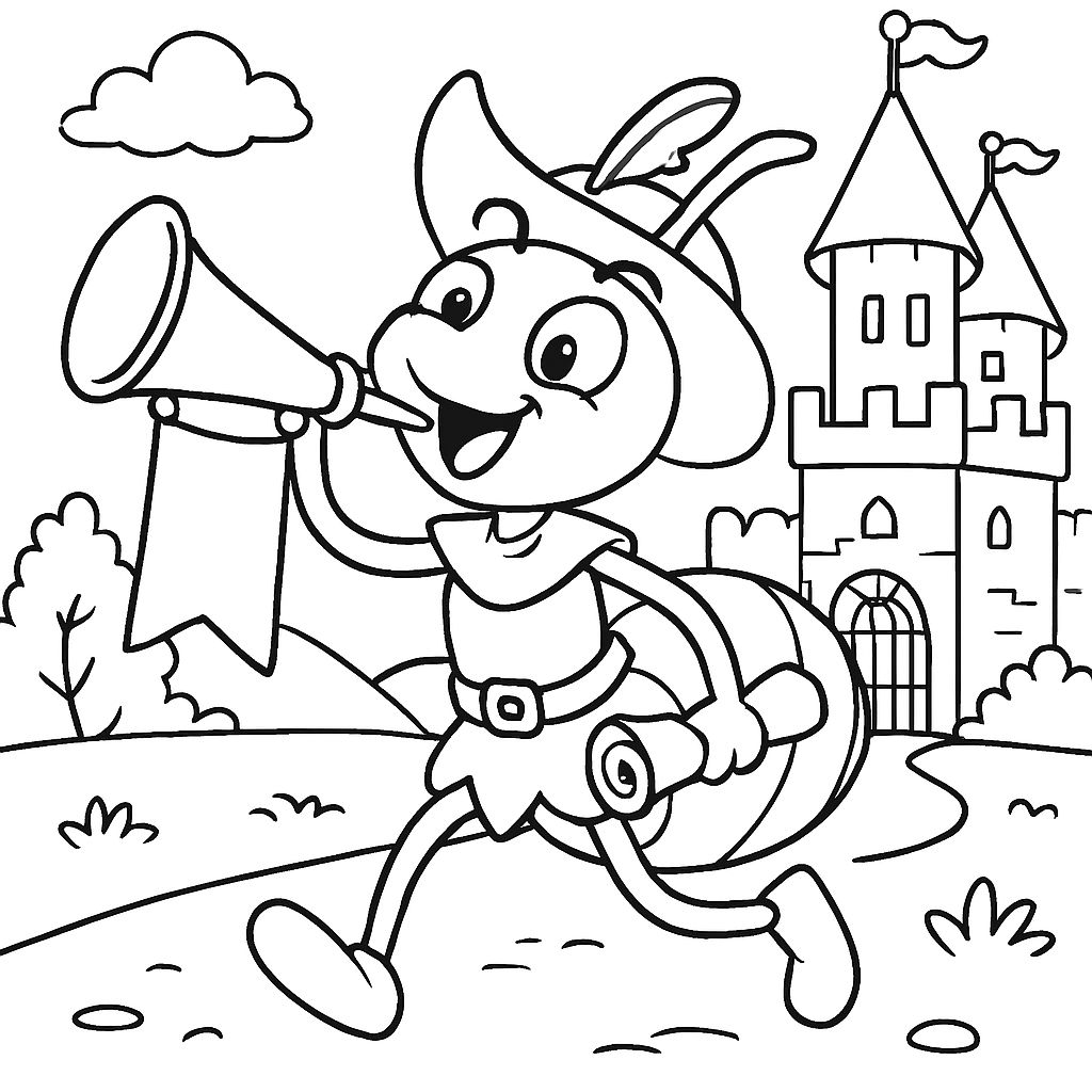 Une mignonne fourmi crieur public médiéval. Une mignonne fourmi crieur public médiéval.