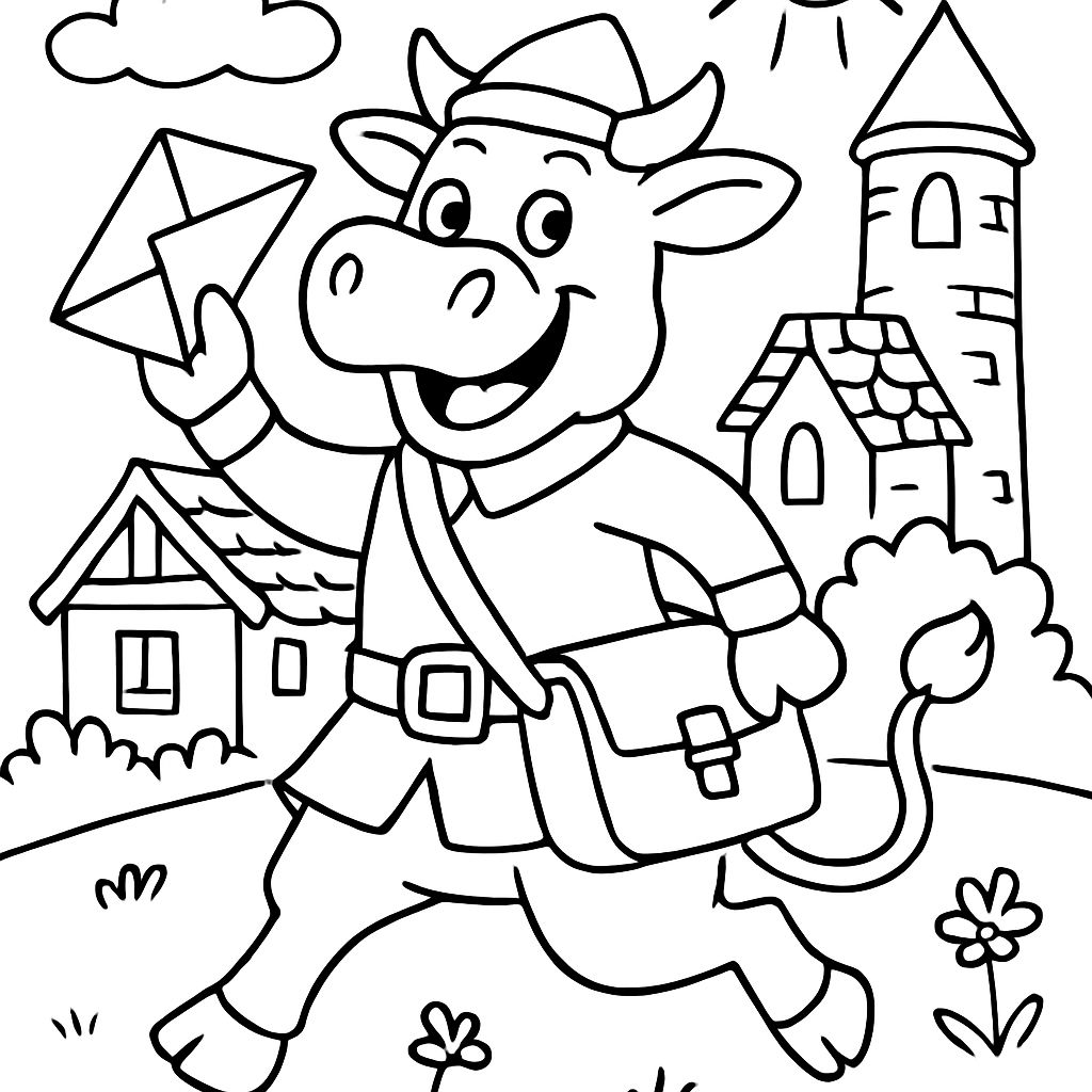 Une vache portefeuille du Moyen Âge. Une vache portefeuille du Moyen Âge.