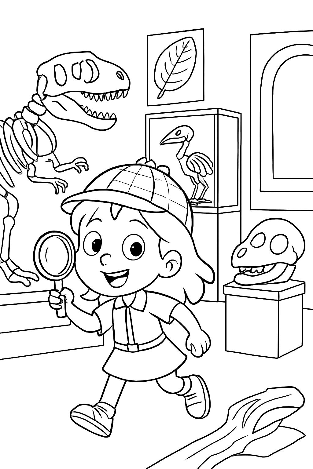 Nome Nelina no Museu de História Natural como detetive