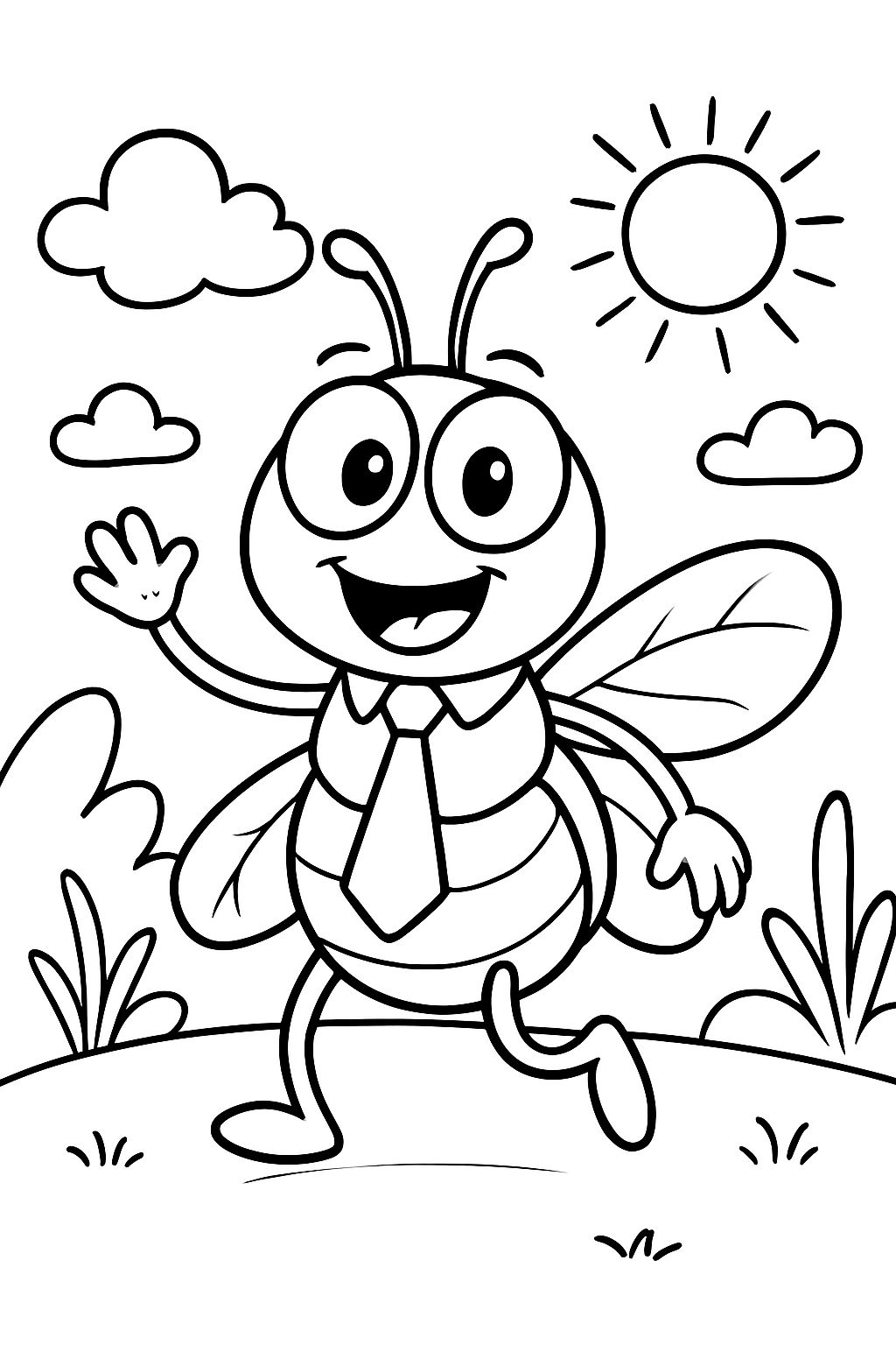 fly wearing a tie