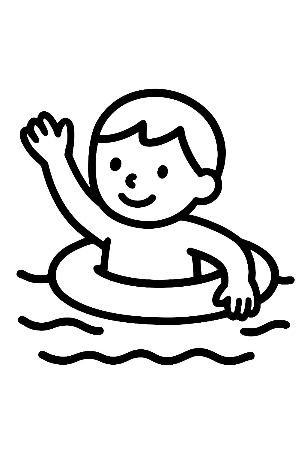 Niños nadando en la piscina