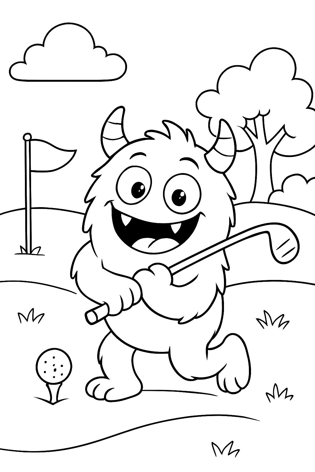 Monster golfing