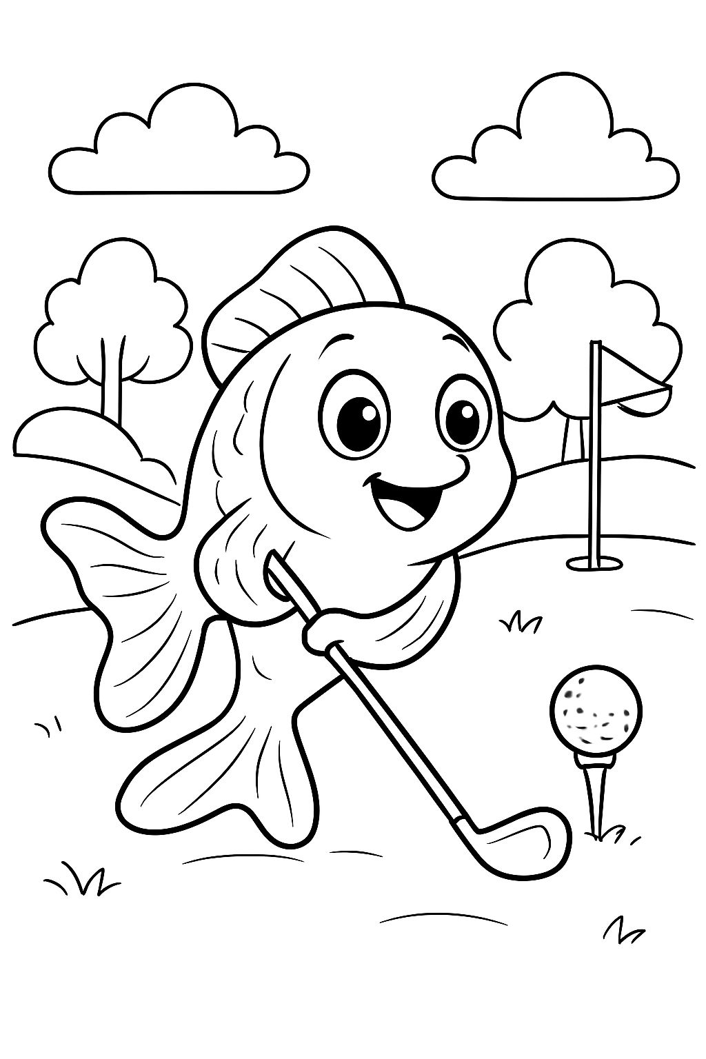 Goldfish golfing