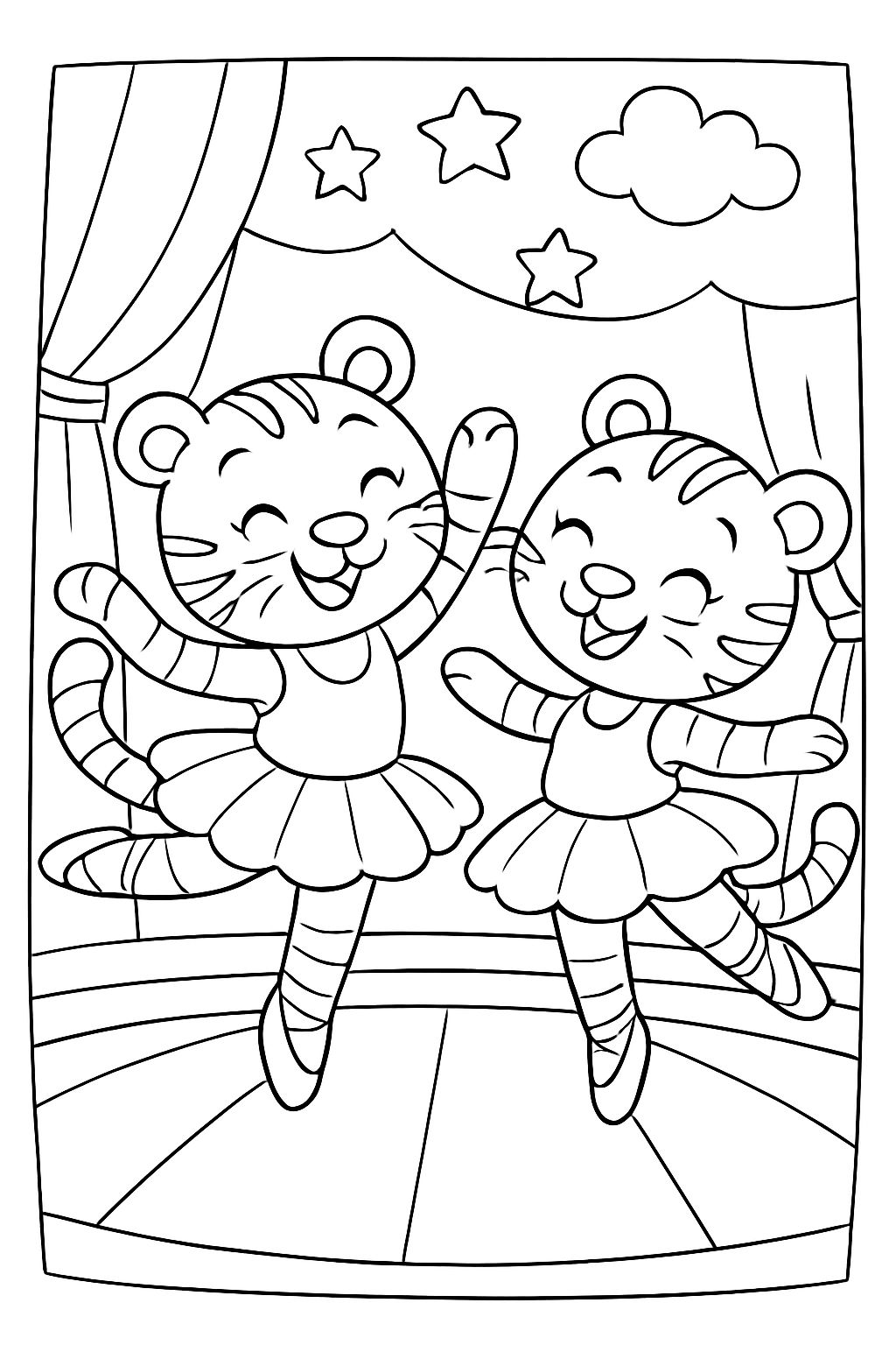 Tiger Ballerina Twins