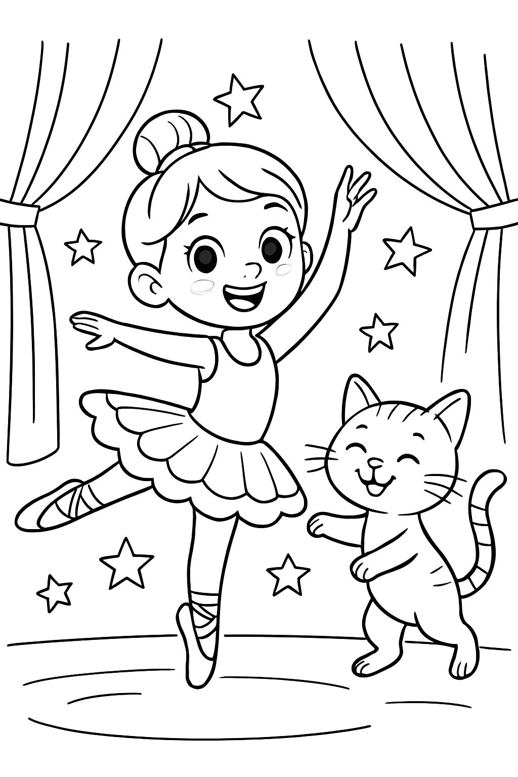 ballerina and her cat ballerina and her cat