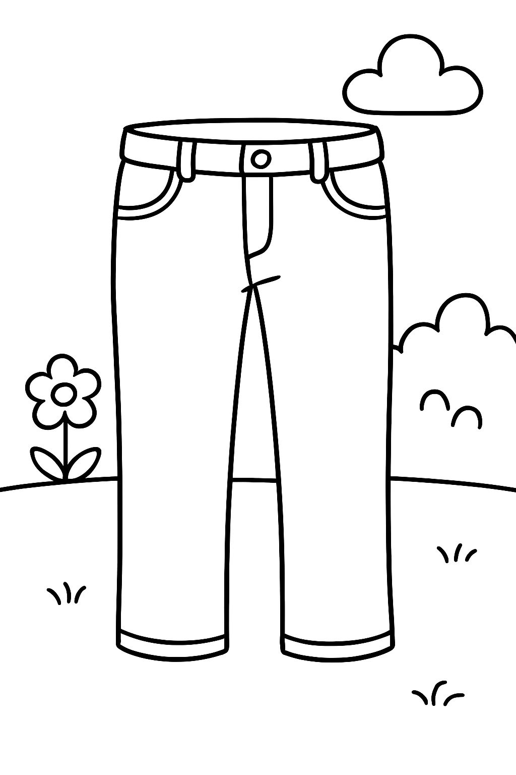 Jeans without face and shoes