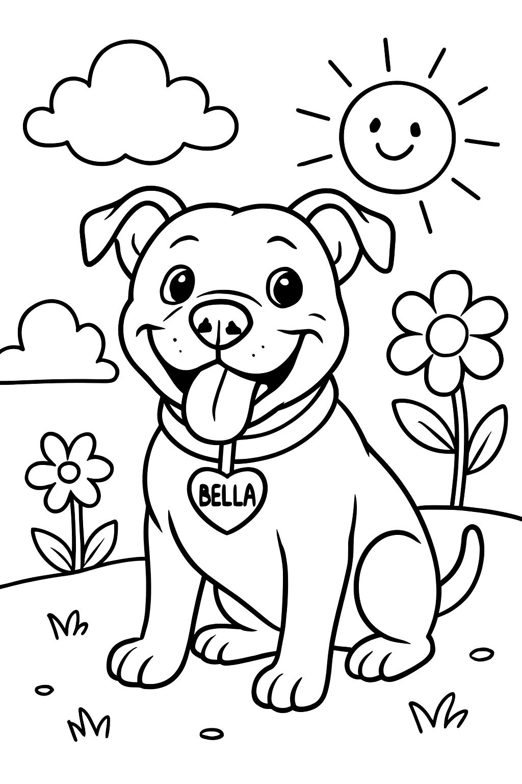 Staffie dog named Bella Staffie dog named Bella