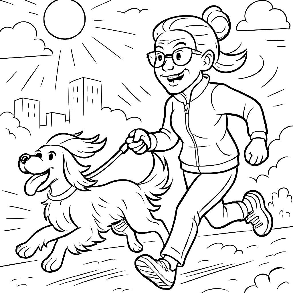 60-jährige Frau, die ihren Irischen Setter ausführt. 60-jährige Frau, die ihren Irischen Setter ausführt.