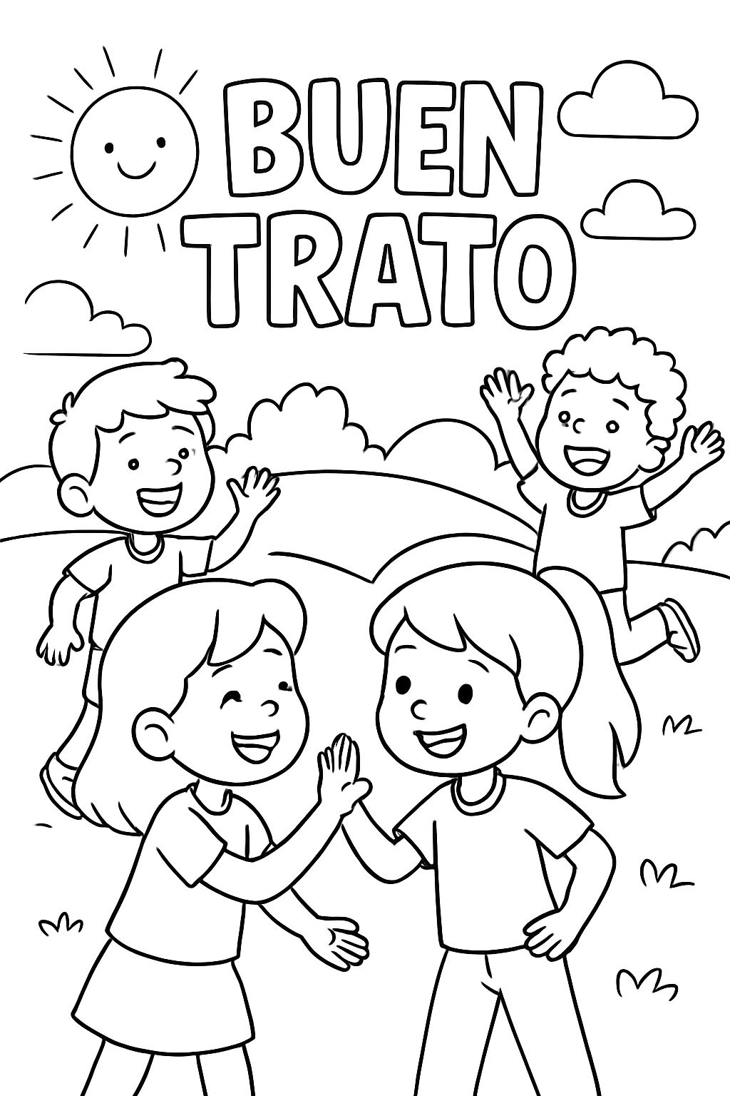 Niños y niñas y que diga 'Buen Trato'. Niños y niñas y que diga 'Buen Trato'.