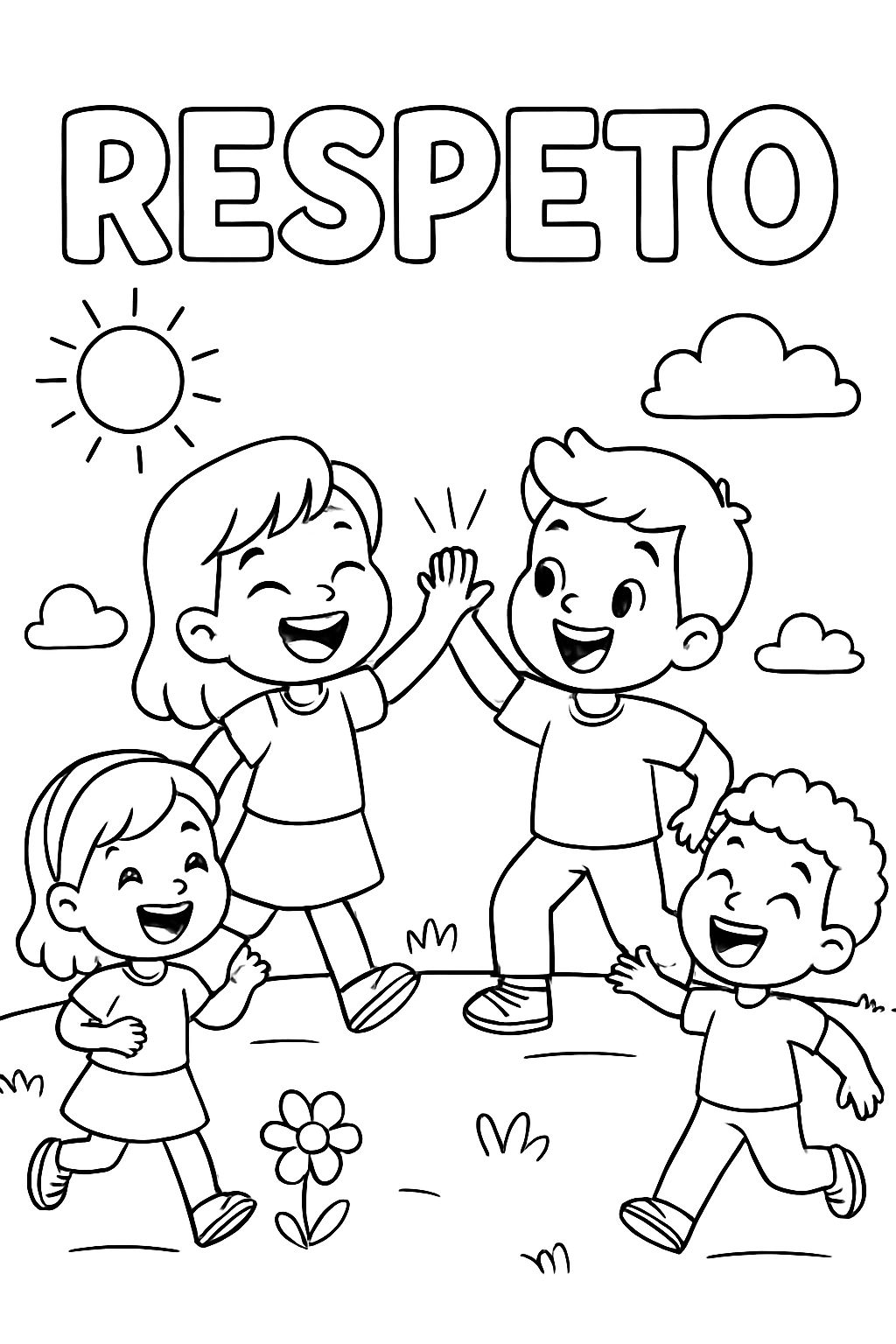 Niños jugando y que diga Respeto