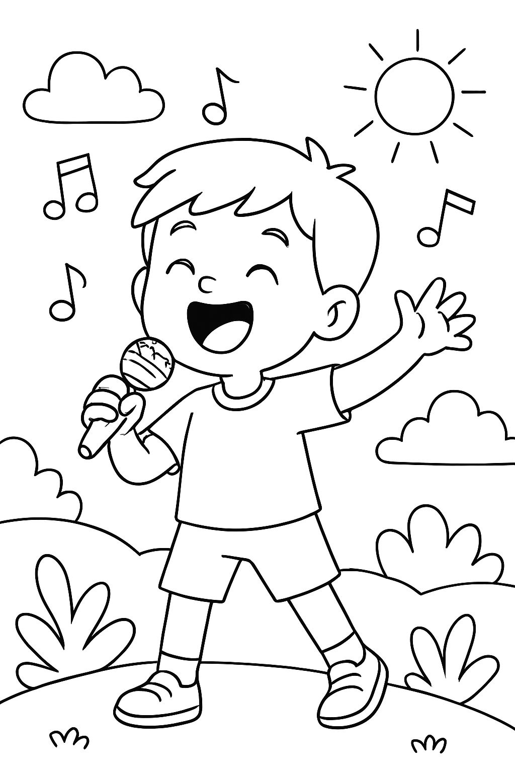 Boy singing