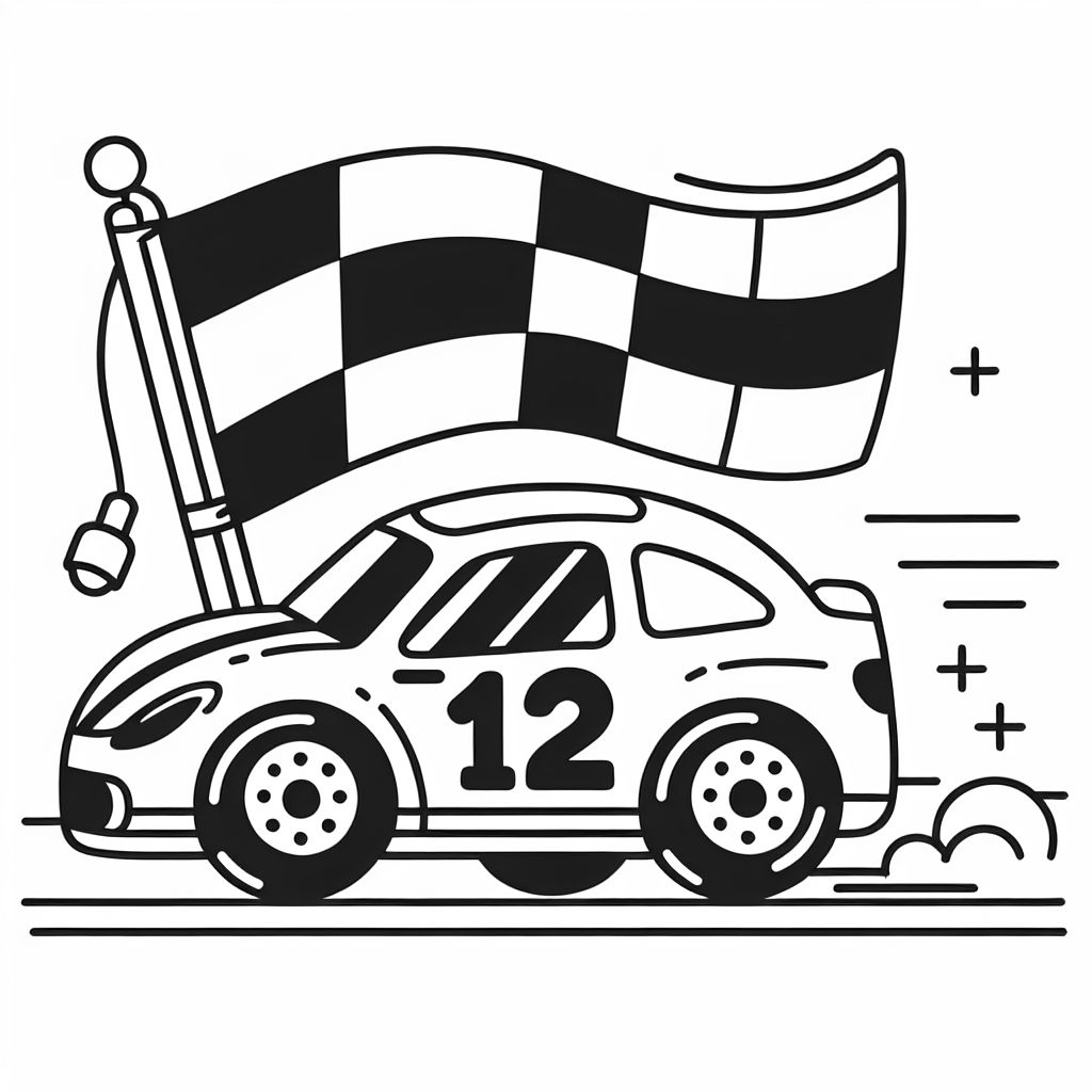 Racing Flags Coloring Page [2025]