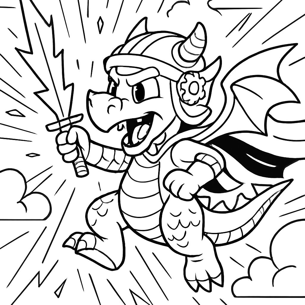 dragão com uma capa e capacete com equipamento e uma espada relâmpago dragão com uma capa e capacete com equipamento e uma espada relâmpago