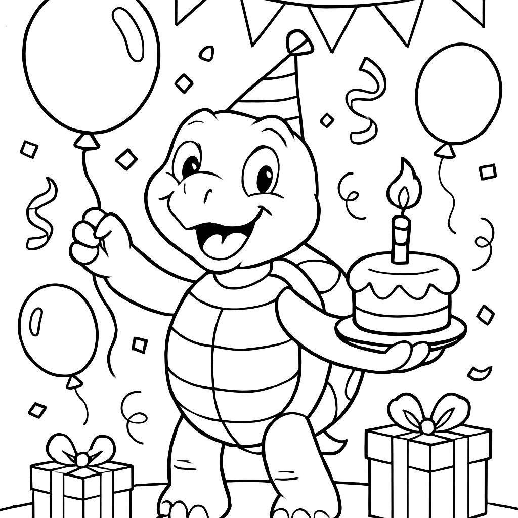 Tortue d'anniversaire Tortue d'anniversaire