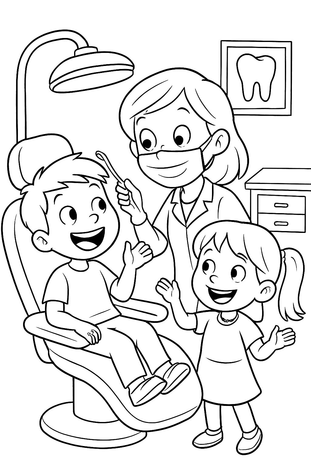 Children at the dentist
